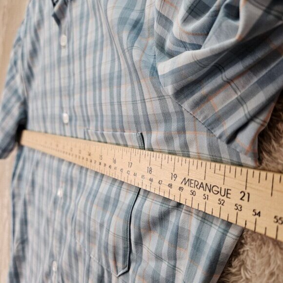 Made in America Mizzen + Main Shirt Trim Fit Short Sleeve Button-Down Men's Sz M - Picture 4 of 10